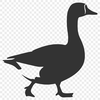 A detailed vector illustration of a goose in profile, suitable for cutting machine designs.