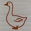 A simple vector illustration of a goose in silhouette form, suitable for cutting machine designs and craft projects.