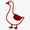 A vector illustration of a goose in a simple outline style suitable for cutting machines and laser engraving.