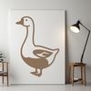 A simple vector illustration of a goose, suitable for various design applications.