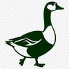 A free vector image of a goose in silhouette form, ideal for use with cutting machines like Cricut or laser cutters.
