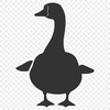 A detailed vector illustration of a goose in silhouette form, suitable for commercial or personal use.