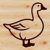 A detailed illustration of a goose, suitable for vector art and cutting machine designs.