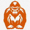 Sitting Gorilla SVG