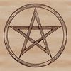 Pentagram Decorations for Halloween A mystical witchcraft symbol featuring a pentagram, ideal for Halloween decorations or gothic-themed crafts.