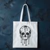 Spooky Vector Skull Clip Art A spooky skull design with dripping effects in vector format.