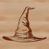 Magical Woman in Pointed Hat SVG A witch in a pointed hat stands amidst mystical symbols and candles, embodying the practice of witchcraft.