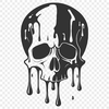 Dripping Skull Vector Art Design Vector art design of a dripping skull with intricate details, suitable for use in commercial or personal projects.