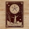 Gothic Art Illustration Download A digital illustration of a witchcraft-themed design featuring mystical symbols and arcane elements.