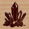 Gothic Witchcraft Symbol SVG Icon A gothic witchcraft symbol, designed as a vector art image with intricate details and textures.