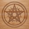 Magical Symbols Vector Illustration A stylized vector illustration of a pentagram surrounded by mystical symbols, representing the practice of witchcraft.