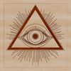 Mystical Eye Illustration A stylized illustration featuring an ornate eye surrounded by mystical symbols, inspired by witchcraft and horror themes.