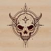 Gothic Witchcraft Zodiac Symbol A gothic zodiac symbol design featuring a witchcraft theme, perfect for Halloween decorations.