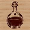Whimsical Witch's Brew Design A detailed illustration of a witch's potion bottle with mystical symbols, ready for customizing in vector art software.