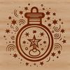 Vector illustration of a witch's potion bottle on a dark background, featuring gothic style elements and magic themes.