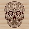 Witchcraft Symbols in Dark Gothic Style A detailed, ornate illustration of witchcraft symbols and motifs, set against a dark, gothic background.