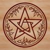 Intricate Gothic Ornament Vector Art An ornate illustration of a witch's symbol, featuring intricate details and lines, suitable for various uses.