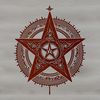 Magical Symbols for Halloween Decor A detailed illustration of a witchcraft symbol featuring an ornate pentagram design, suitable for Halloween decor.