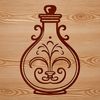 Gothic Witch's Brew A stylized illustration of a witch's potion bottle on a ornate Gothic background.