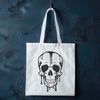 Free Vector Skull Design with Gothsic Style A stylized illustration of a dripping skull with gothic undertones.