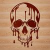 Gothic Decorations A decorative skull with dripping blood, suitable for Halloween decorations.