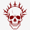 Intricate Design Skull Icon A stylized gothic skull with intricate details, suitable for use in various design applications.
