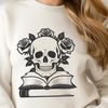 Gothic Rose Skull Illustration A stylized illustration of a skull with a rose motif, suitable for vector designs and clip art.