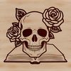 Intricate Stylized Skull Artwork A stylized Gothic-style skull with intricate details, suitable for various design purposes.