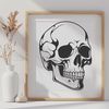 Beautiful Drip Effect Skull SVG Icon A Gothic-style dripping skull illustration suitable for various design applications.