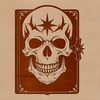 Intricate Skull Design Vector Template Free Download A stylized skull with intricate details, suitable for Halloween decorations or designs.