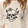 Free Gothic Style Skull SVG A detailed vector illustration of a Gothic-style skull with intricate details.