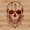 Spooky Halloween Decorations SVG Clip Art A gothic-inspired illustration of a dripping skull, suitable for Halloween decorations and design projects.