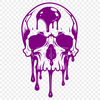 Gothic Drip Skull Design A detailed vector illustration of a dripping skull with a gothic design, suitable for various designs and crafts.