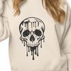Halloween Decorations - Skull Design A gothic-inspired illustration of a dripping skull, suitable for Halloween designs.