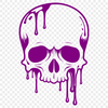 Spooky SVG Artwork for Halloween Decor A gothic-inspired dripping skull design, perfect for Halloween decorations.
