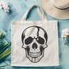 Free Halloween SVG Designs A stylized illustration of a skull with dripping or oozing effect, suitable for Halloween-themed designs.