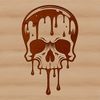 Gothic Drip Skull Icon Gothic-inspired vector design featuring a dripping skull icon, suitable for Halloween decorations and designs.