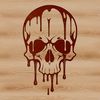 Spooky Skull SVG Clip Art Image Gothic-inspired dripping skull design in vector format.