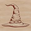 A stylized illustration of a witch's hat and wand against a dark background, evoking the mystery and magic of witchcraft.