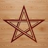 Mysterious Pentagram Design A stylized illustration of a pentagram symbol surrounded by mystical elements, suitable for gothic designs.