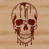 Free Halloween SVG Clip Art A gothic-inspired skull design with dripping details, suitable for Halloween-themed projects.