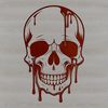 Gothic Dripping Skull Vector Graphic A vector graphic representation of a dripping skull for Halloween decoration design.