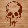 Gothic SVG Design Graphic A vector illustration of a dripping skull, ideal for gothic designs and Halloween-themed projects.
