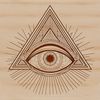 Witchcraft Symbol SVG Design A gothic-inspired design featuring the Eye of Providence symbol, often associated with witchcraft and mysticism.