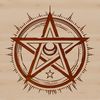 Witch's Pentagram in Gothic Detail A detailed illustration of a witch's pentagram surrounded by ornate Gothic architecture.