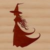 Magic in the Shadows A silhouette illustration of a witch in a gothic setting, evoking the magic of Halloween.