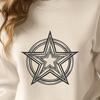 Beautiful Pentagram In SVG & PNG