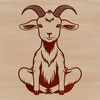 Beautiful Goat Clip Art Image A simple vector illustration of a goat, suitable for various uses including graphic design and DIY projects.