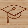 Simple Vector Graduation Cap Icon A simple graduation cap icon designed as vector art.