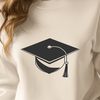 Graduation cap icon in vector format, designed for digital use.